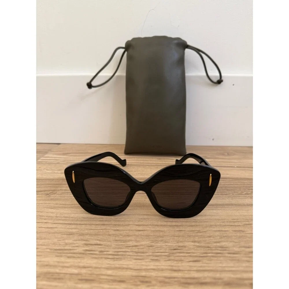 Loewe Retro Screen Black Cat-Eye Sunglasses NWOT
